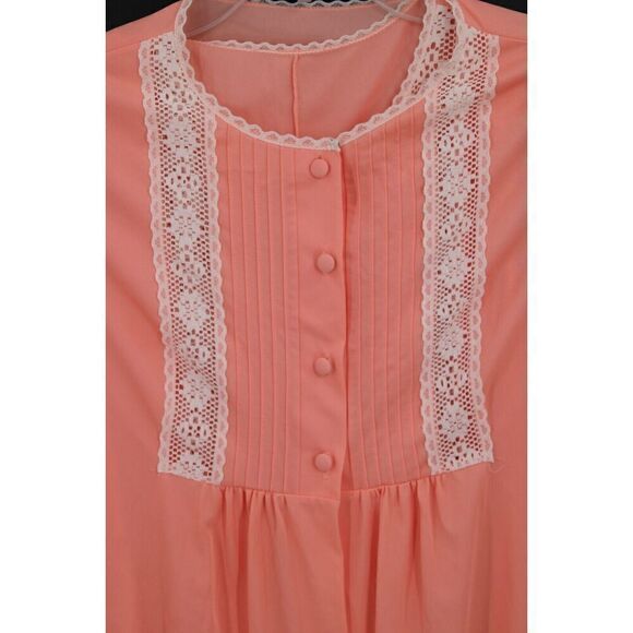 Vintage Gossard Artemis night gown and robe women's size small Peach With White - Picture 3 of 12